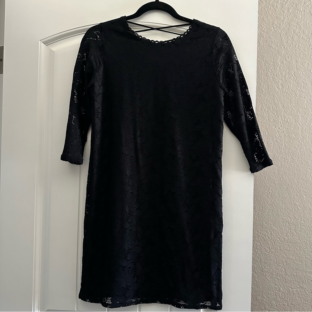 Black lace dress